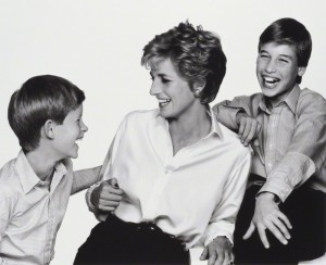 NPG P717(16); 'Diana, Princess of Wales with her sons' by John Swannell
