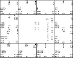 2018戊戌流年人盤