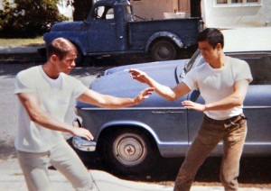 Bruce Lee with student Barney Scollan in east Oakland